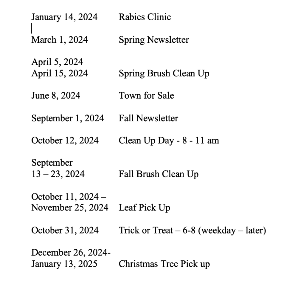 2024 Dates To Remember Bloomsbury, New Jersey